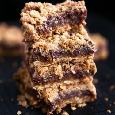 stack of date oat bars